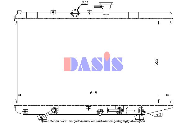 AKS DASIS Radiators, Motora dzesēšanas sistēma 510002N